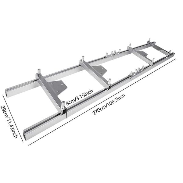 Kædesavsmølle, Aluminiumlegering, 29x8x270 cm Dimensioner, Inkluderer 6 Firkantprofiler, Bruttovægt 8,41 kg, Bærbart Design