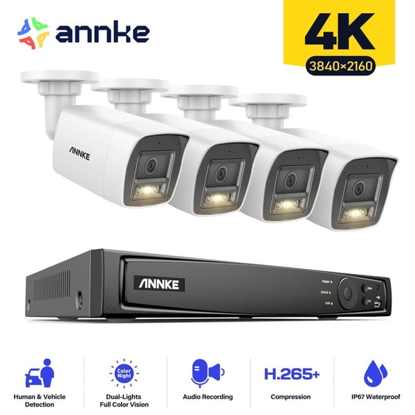 Videoovervågningssystem, 8MP opløsning, tovejskommunikation,1T, I91DL