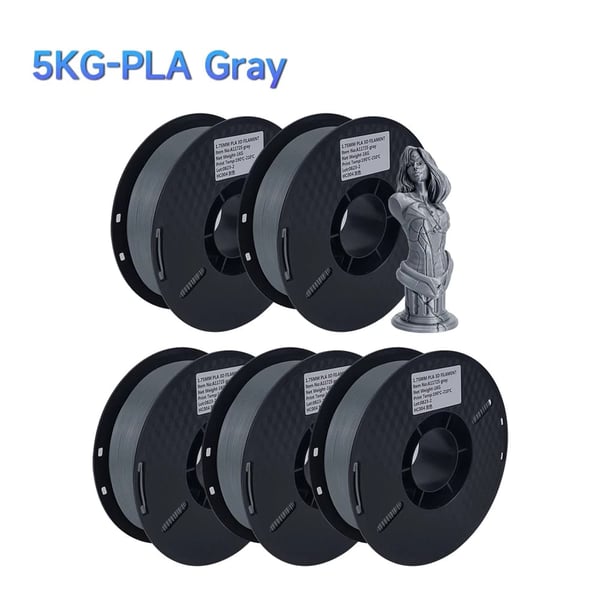 3D-tulostimen filamentti, sekoita värit, PLA-materiaali, 5KG harmaa
