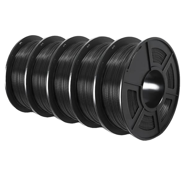 3D Filament, 1,75 mm, Miljøvenlig, 1 KG,PETG Sort