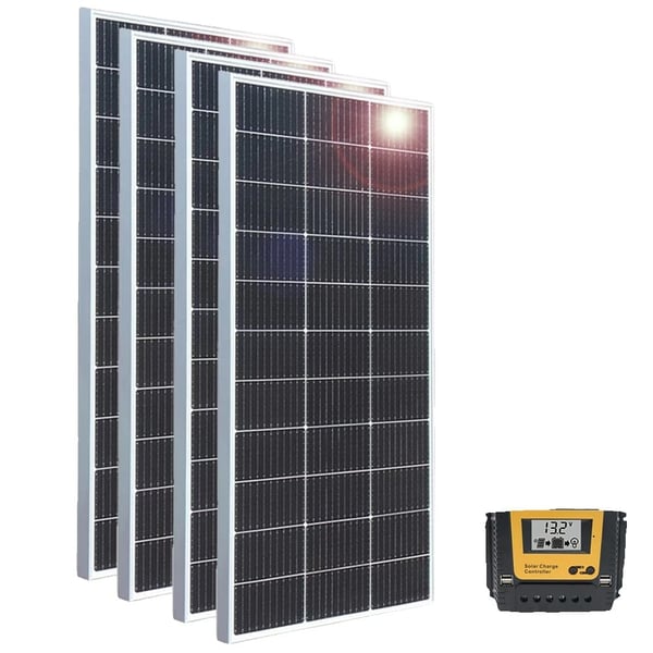 Solpanel, Høj Effektivitet, Holdbar Konstruktion,600w 4stk 150w sæt