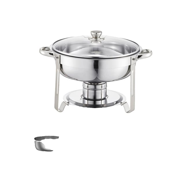 Chafing Dish, 5QT kapacitet, rustfrit stål konstruktion,2 Pak Sølv