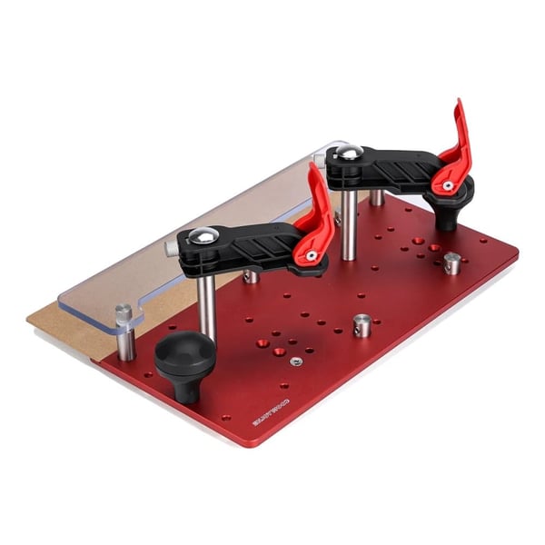 Router Tabel Skinne Kopi Sled, Præcisionsjustering, Ergonomisk Design,Rød med Skala
