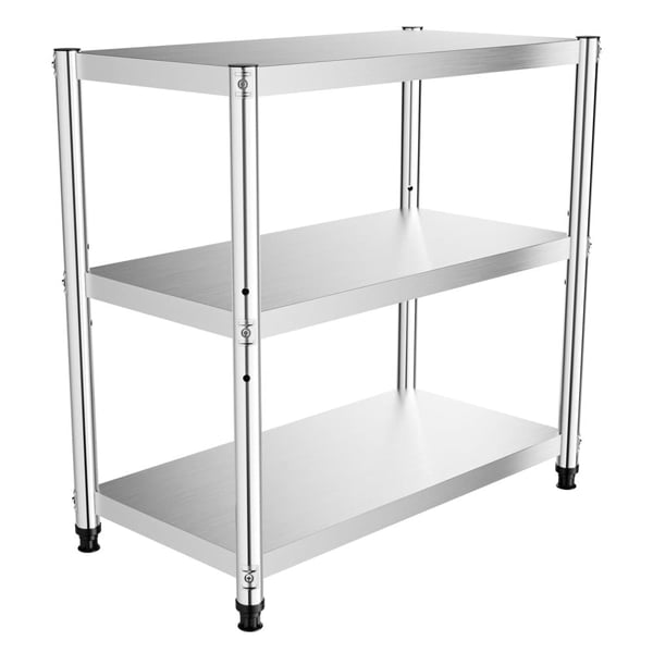 3-lags hylde, rustfrit stål, tung-duty, fugtbestandig, pladsbesparende design