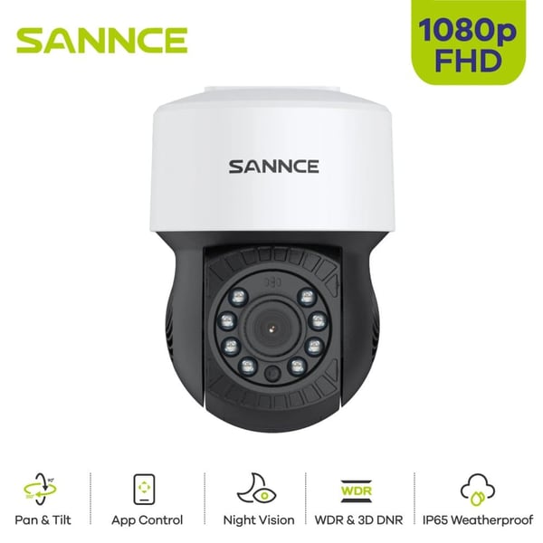 SANNCE Bullet Kamera, 1080P HD Opløsning, 30m Nattesyn,CT1DZ01