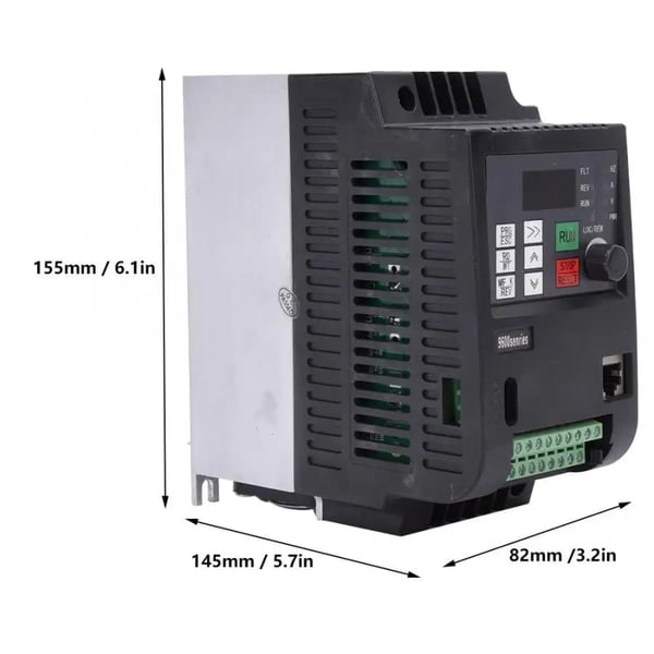 Frekvensomformer, 1,5 kW effektudgang, understøtter 600 Hz frekvens,Mini 4kw 5HK, 3fas380V-3fas380v