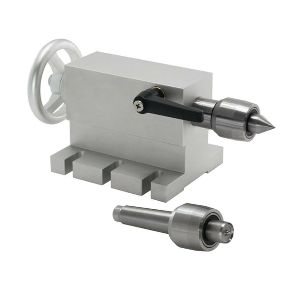 Flytbar tailstock, centerhøjde 65mm, strækningsafstand 50mm, manuel betjening, vægt 2,1 kg, kompatibel med CNC-maskiner