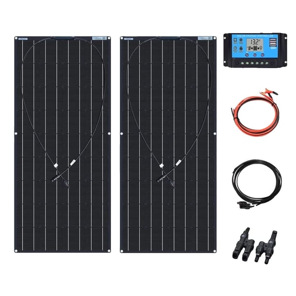 Solpanel, Fleksibelt Design, Høj Effektivitet,240W Kit