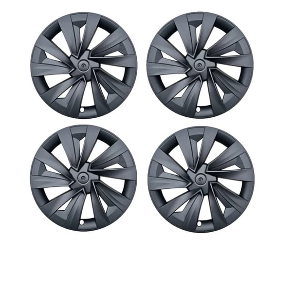 Hjulkapsler, Designet til Tesla Model Y, Fuld Rand Æstetisk Forbedring,Til Model Y Juniper, Til Tesla, matte sort