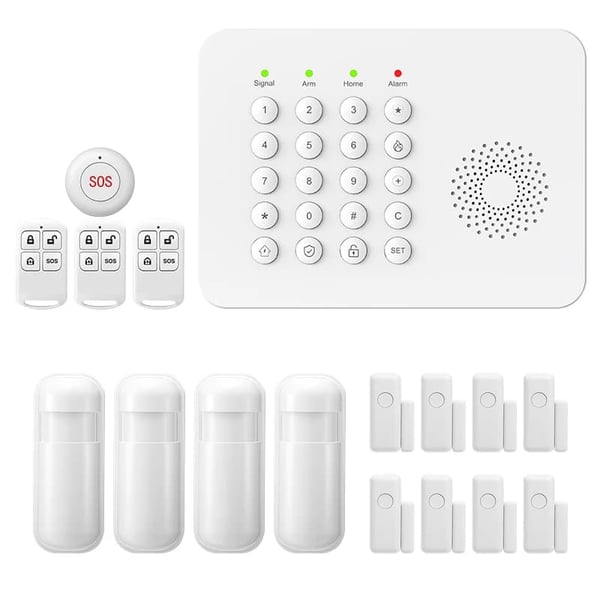 Sikkerhedssystem, Trådløs forbindelse, Smart Home-kompatibilitet,EU Stik, A02 GSM Kit E