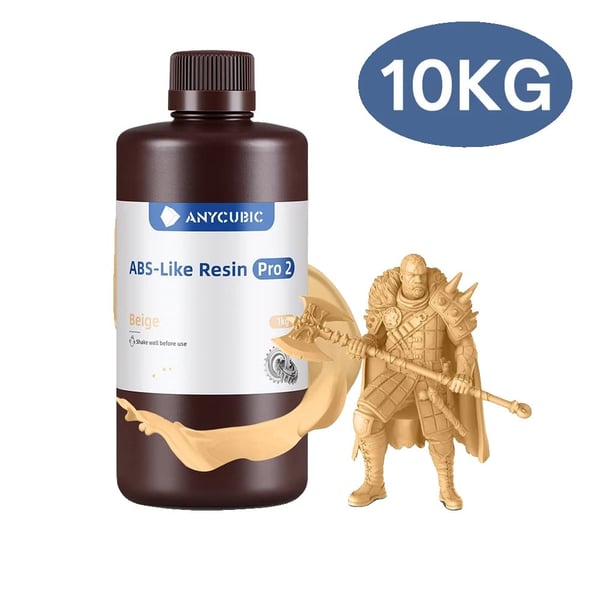 3D Harpiks, Høj Præcision UV Følsomhed, Kompatibel med LCD og DLP Printere,10kg Beige