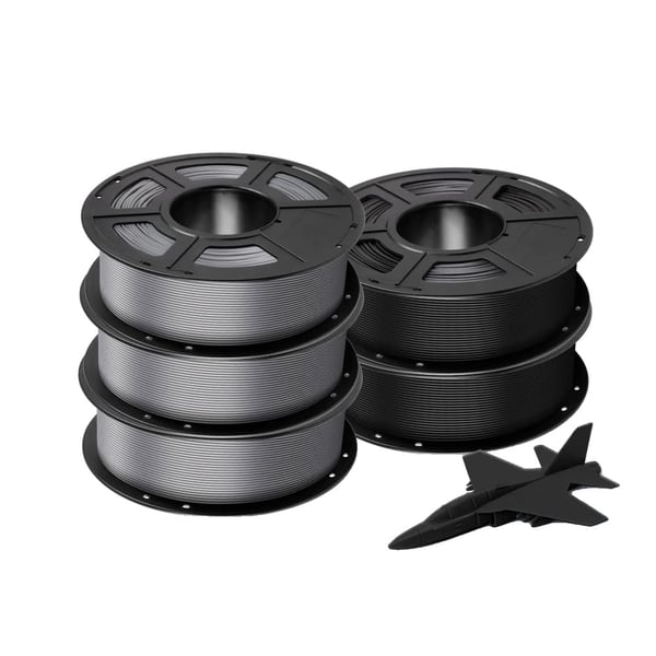 ANYCUBIC PLA Filament, 5KG Økologisk Materiale, Flere Farvekombinationer,5KG Kombination E