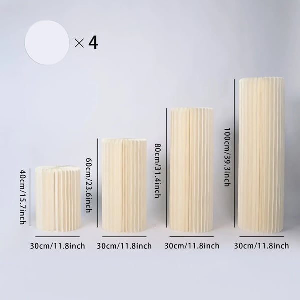 Buffet Stiger, Klar PVC Materiale, Robust og Elegant Design,hvid 40 60 80 100