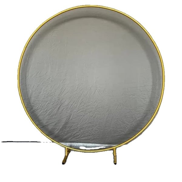 Havebryllup Bryllupsmetalstand, Cirkulært Bue Design, Dekoration til Flere Anledninger, 2m(78,7in), Guld