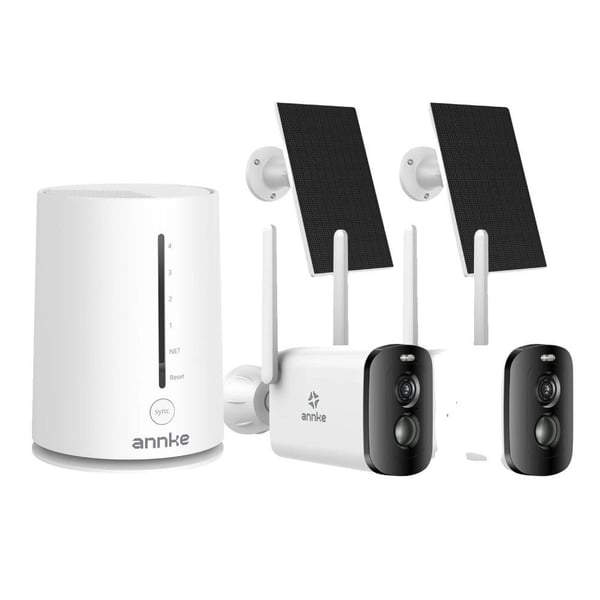 Sikkerhedskamerasystem, 4MP opløsning, panorering og vippefunktionalitet,5200mAh 2stk Kamera