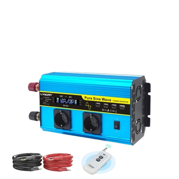 Ren sinuskurve inverter, kompatibilitet med europæisk stik,12V-220V-4000W