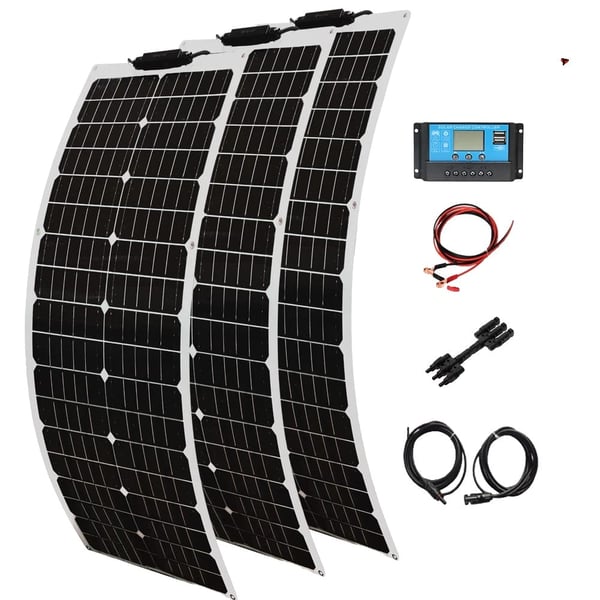 Fleksibelt Solpanel Kit, 100W Udgang, Intelligent Opladningsteknologi,150W solkit