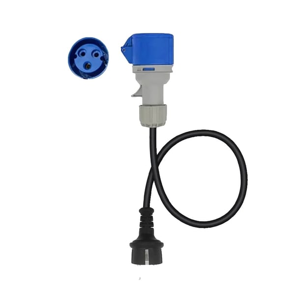 Bærbar Opladeradapter, 32A Nominel Strøm, Vandtæt Design,Blå cee 32A TO 16A