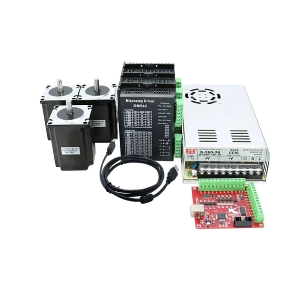 NEMA 23 Stepper Motor, Høj Præcisionskontrol, Stærk Ydeevne,3kit 57HS82 2.2Nm, DM542 driver
