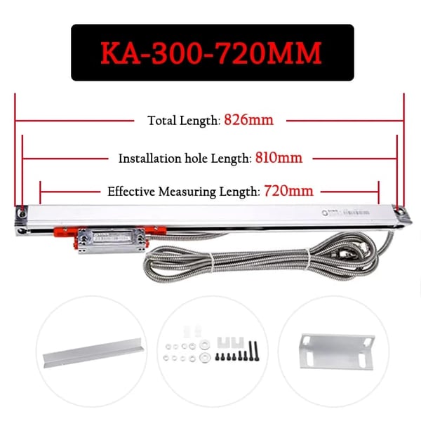 Lineær Skala, 5µm Opløsning, TTL Udgivelse,KA-300-720mm