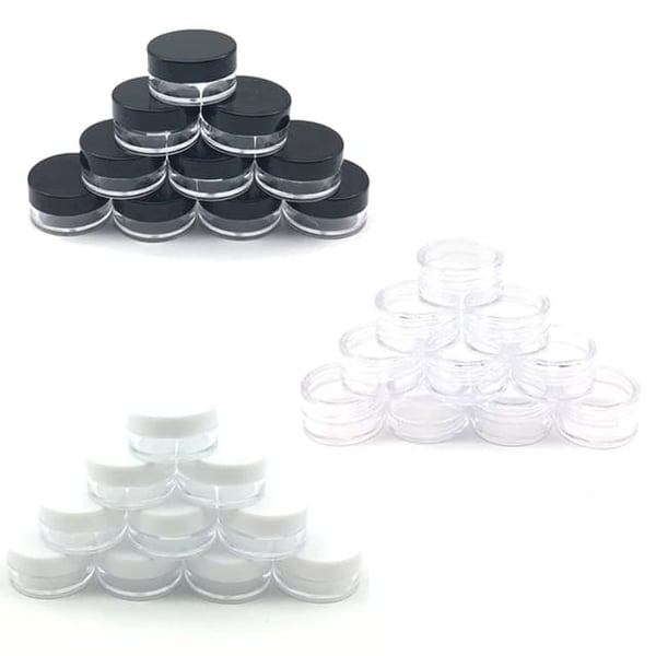 Læbepomadebeholdere, forskellige størrelser, gennemsigtigt design, 20g, Blandet Kapsel