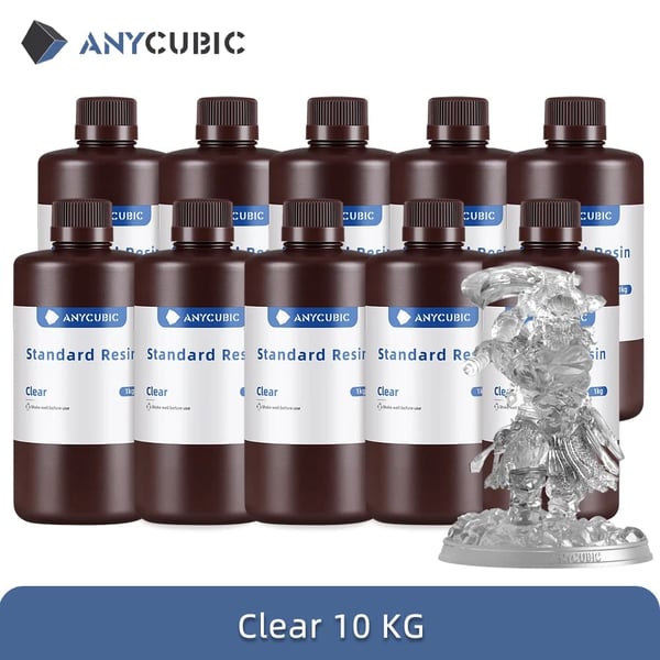 Anycubic 405nm UV-harpiks, 10KG kapacitet, kompatibel med LCD-printere,10KG Klar