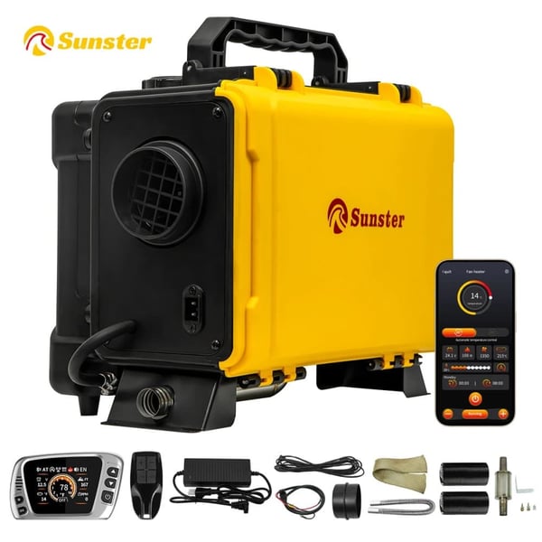 Diesel Luftvarmer, Bærbar Design, Bluetooth Kontrol,8KW 12V 24V 220V