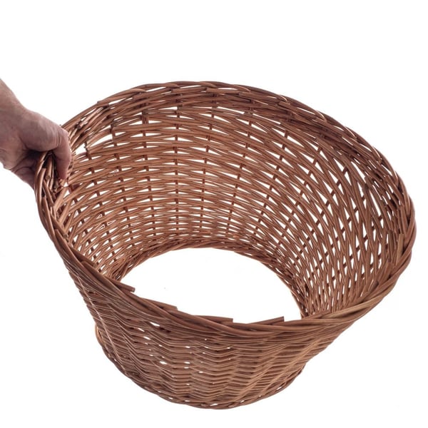 Flettet Juletræsstativ Dæksel, 55 cm Diameter, Naturlig Brun Farve, Letvægtsdesign, Holdbar Konstruktion, Alsidig Brug