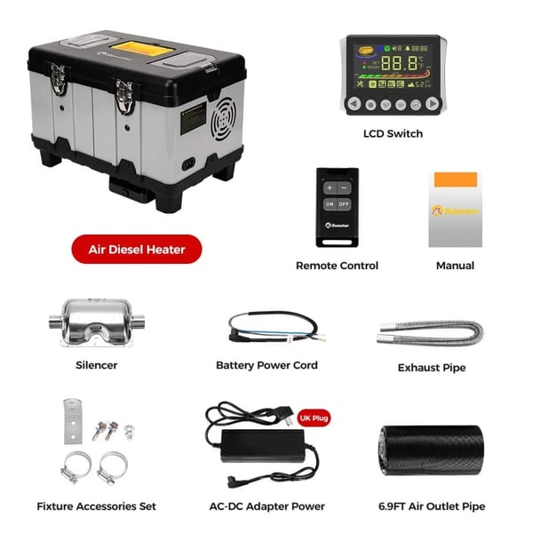 Parkeringsvarmer, Bluetooth Kontrol, Automatisk Temperaturjustering,TB10