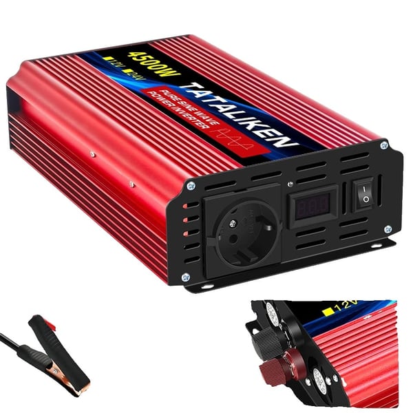 Strømomformer, Indgangsspænding DC 12V, Udgansspænding AC 220V, Udgansfrekvens 50Hz,12V 4500W 220V EU
