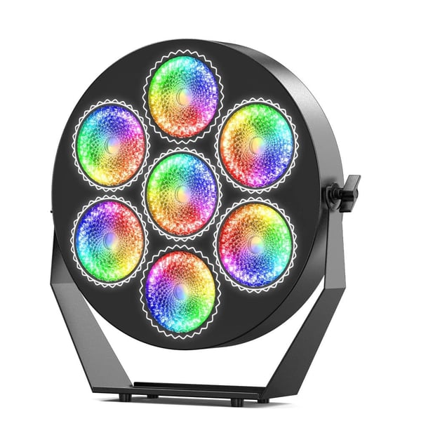 Par-valot, DMX-ohjaus, RGB ja COB-valaistus,EU Plug, 1Pcs