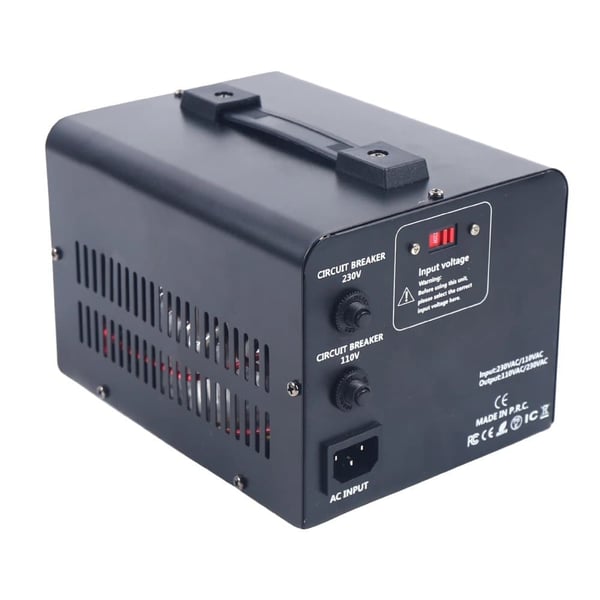 Spændingsomformertransformator, 1000W effekt, kompakt design,Sort