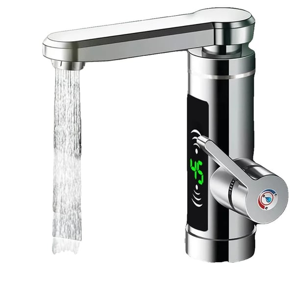 Elektrisk vandhane, øjeblikkelig opvarmning, justerbar temperatur, holdbart rustfrit stål, brugervenligt design