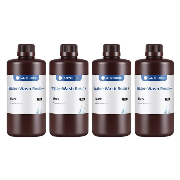 ANYCUBIC Vandvaskbar Harpiks, Klar 2 KG, Kompatibel med LCD-printere,Sort 4 KG