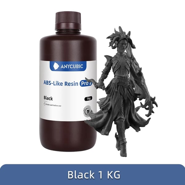 3D Resin, Hurtig UV-hærdning, Høj Præcision,ABS Pro2 Sort-5kg