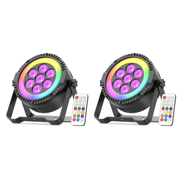 Par Lys, DMX Kontrol, RGBW Effekter,EU Stik, 2Pcs-ZQ01523