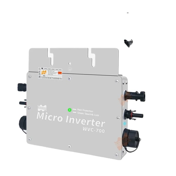 Solarmikroinverter, 700W udgangseffekt, IP65 vandtæt rating,Inverter Sliver, 230V, 22-50V