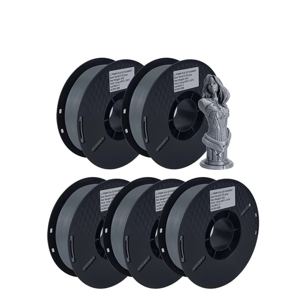 3D Printer Filament, Blandede Farver, PLA Materiale, 5KG grå