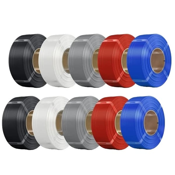 No-Spool PLA Filament, 10 kg Genopfyldning til 3D-Print, Miljøvenligt Design,Bland 10KG