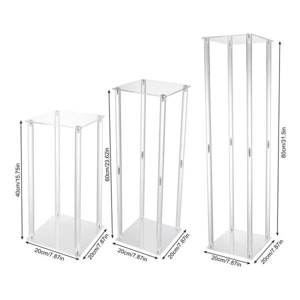 Acrylvase Stativ, Moderne Design, Alsidig til Begivenheder,Klar, L