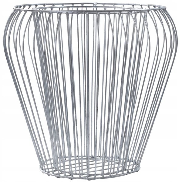 Gabion Plantekasse, Holdbart Galvaniseret Stål, Alsidigt Design,Sølv