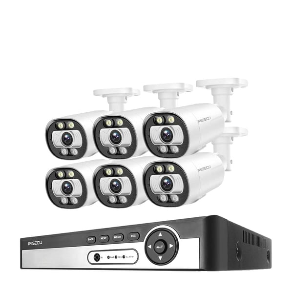 Övervakningskamerasystem, 8CH Videoingång, Mörkerseende Upp till 25m, 8CH NVR 6PCS CAM 5MP-b, 1T-e