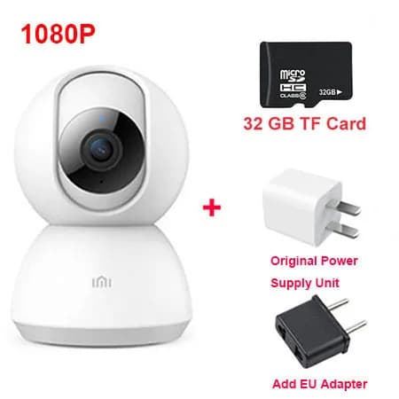 Smart IP Kamera, WiFi Forbindelse, Natvision, 1080P EU32G