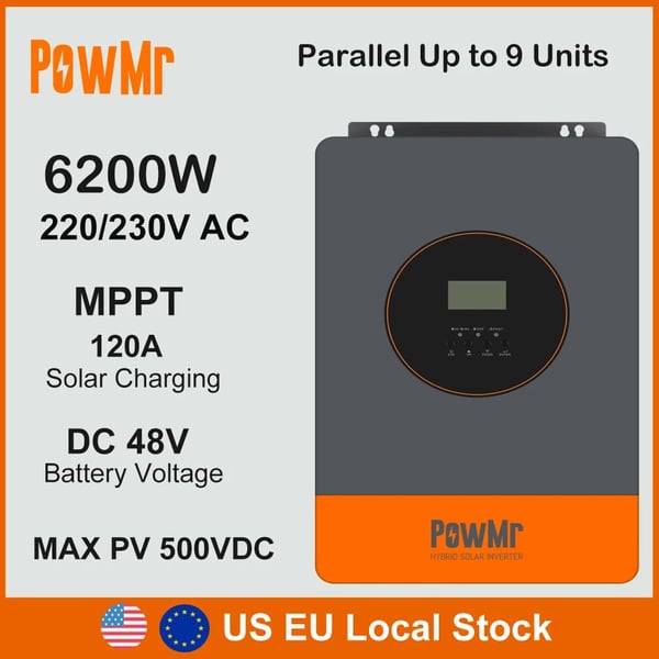 Hybrid sol inverter, dual MPPT-teknologi, skalerbart system,220-240V, POW 6.2KP