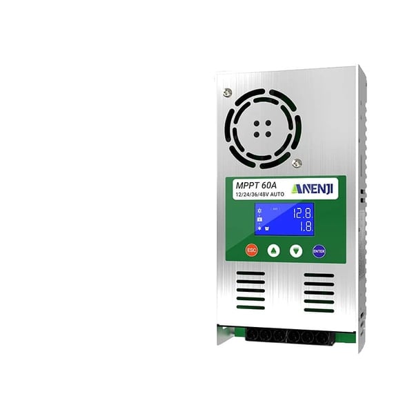Solcellelader, MPPT-teknologi, Multifunktionel LCD-skærm,60A, ANJ-48V-60A, 48 V