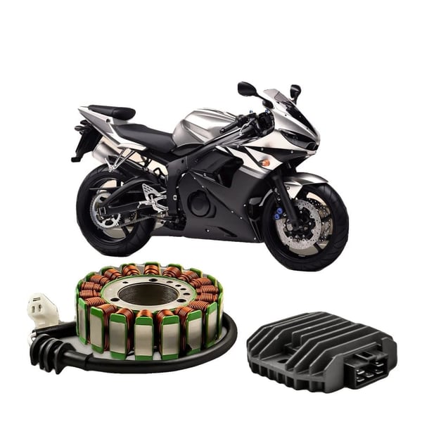 Magneto Spole Stator, 12V DC, Passer til Yamaha R6 YZF-R6 1999-2002, Sikker Overbelastningsbeskyttelse, Højkvalitets Kobbertråd