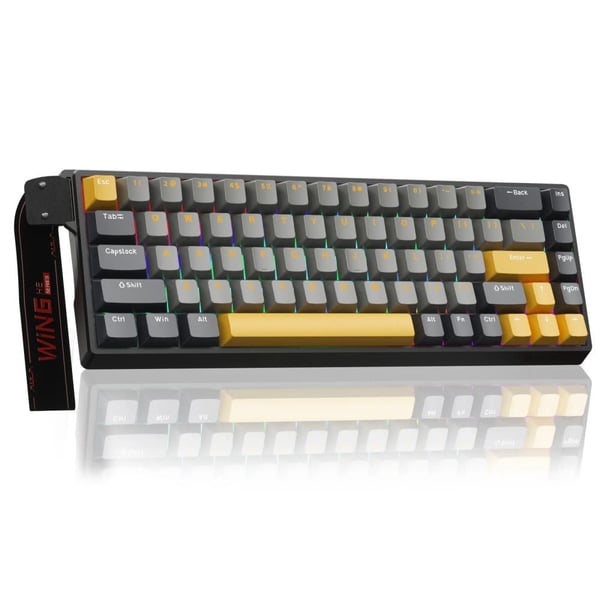 Gaming Tastatur, Hurtig Udløsning, Hot-Swappable Kontakter,Gul-MAX Ver