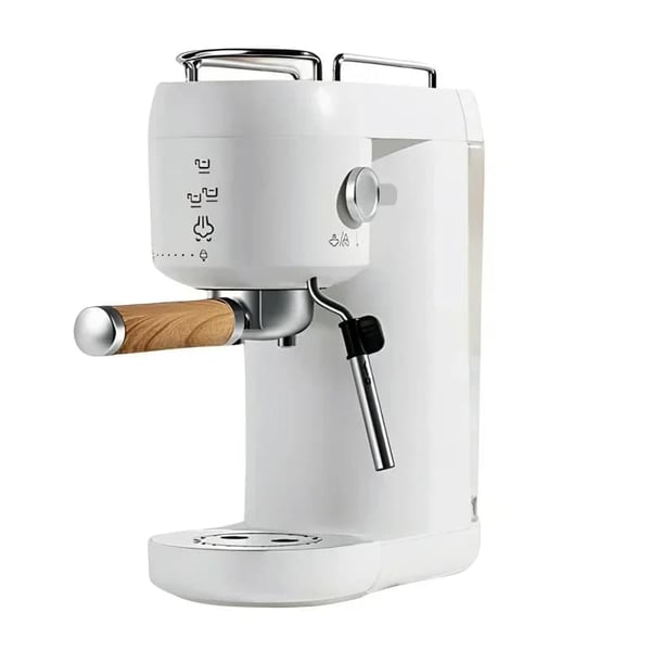 Espresso Kaffemaskine, 20 Bar Pumpe, Automatisk Mælkeskummer,EU, hvid
