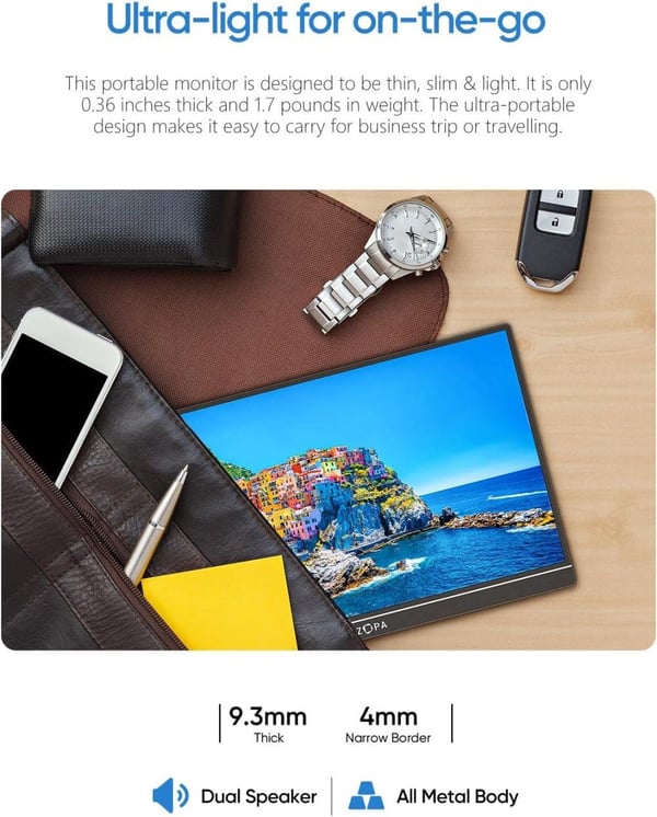 Bærbar Skærm, 16,1 tommer, 144Hz Opdateringsfrekvens,16.1 144hz Z1FC