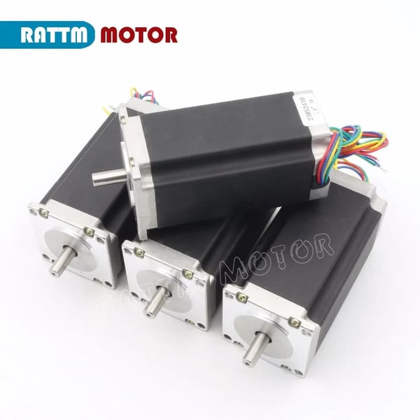 Stepper Motor, Dobbeltaksel, Høj Præcision,4Pcs en masse, Dobbelt aksel 8mm